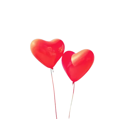 Red Heart-Shaped Balloons
