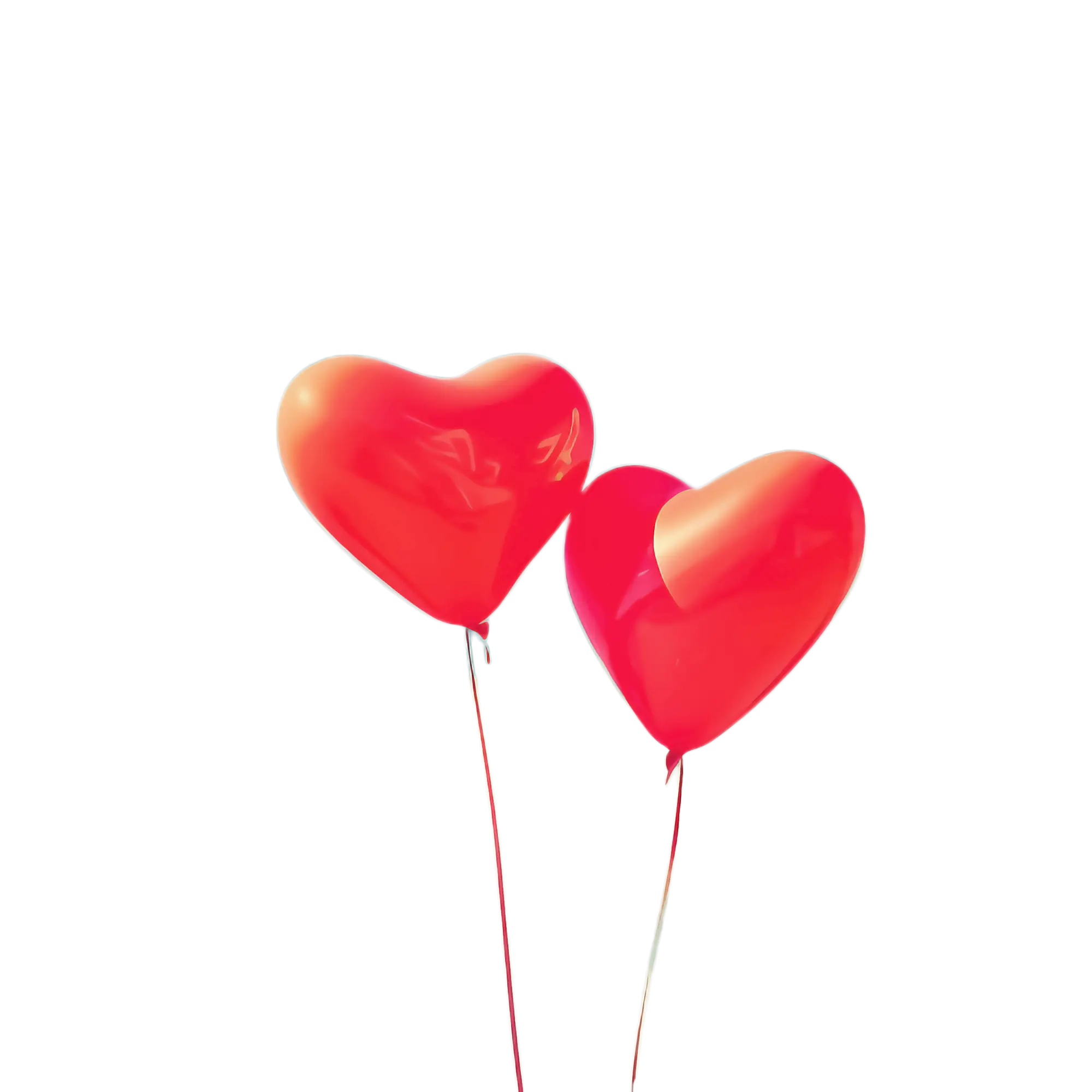Red Heart-Shaped Balloons