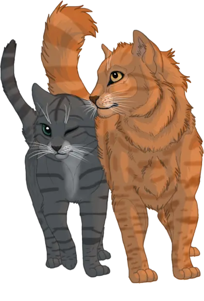 Playful Illustrated Cats Duo