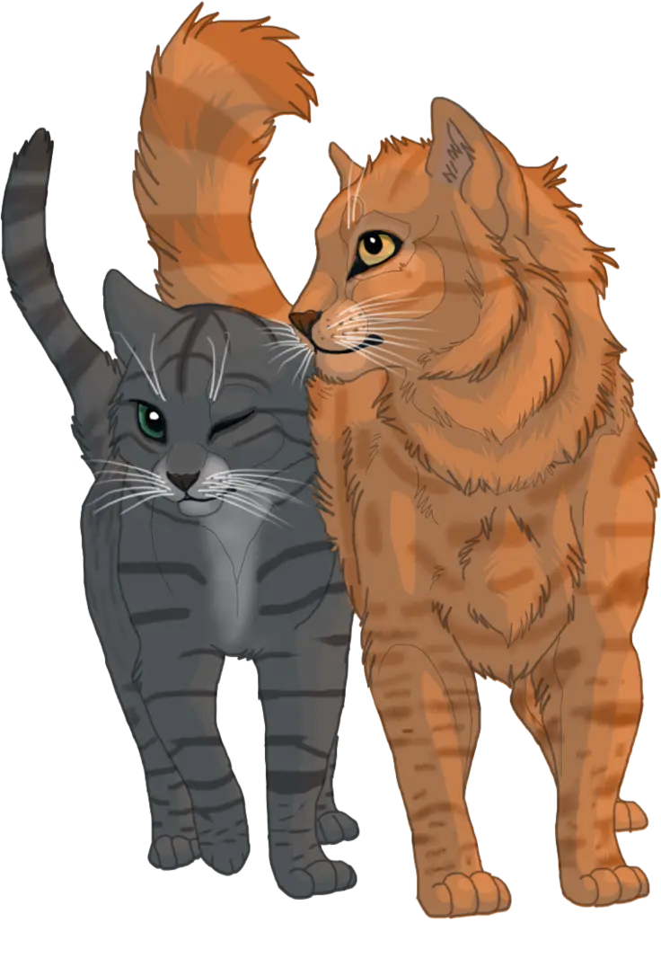 Playful Illustrated Cats Duo