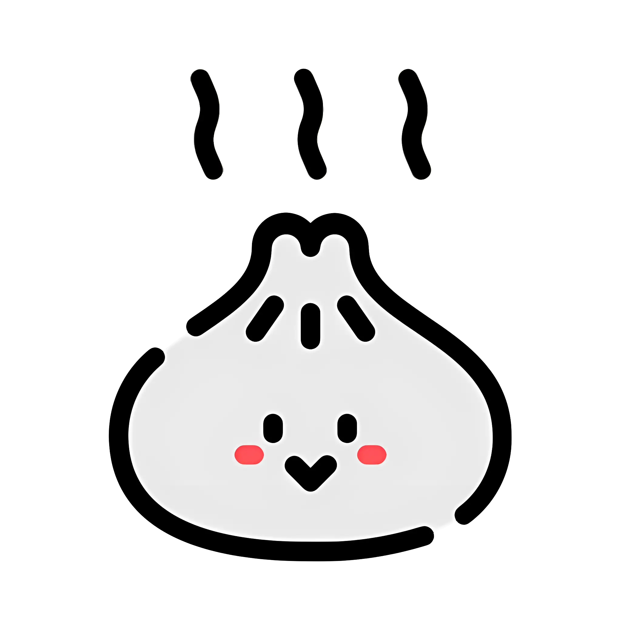 Cute Dumpling Cartoon Illustration