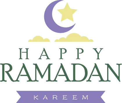 Crescent Moon Happy Ramadan Kareem Design