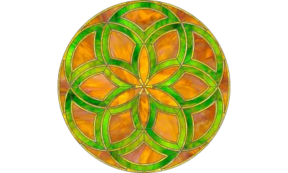 Circular Stained Glass Artwork