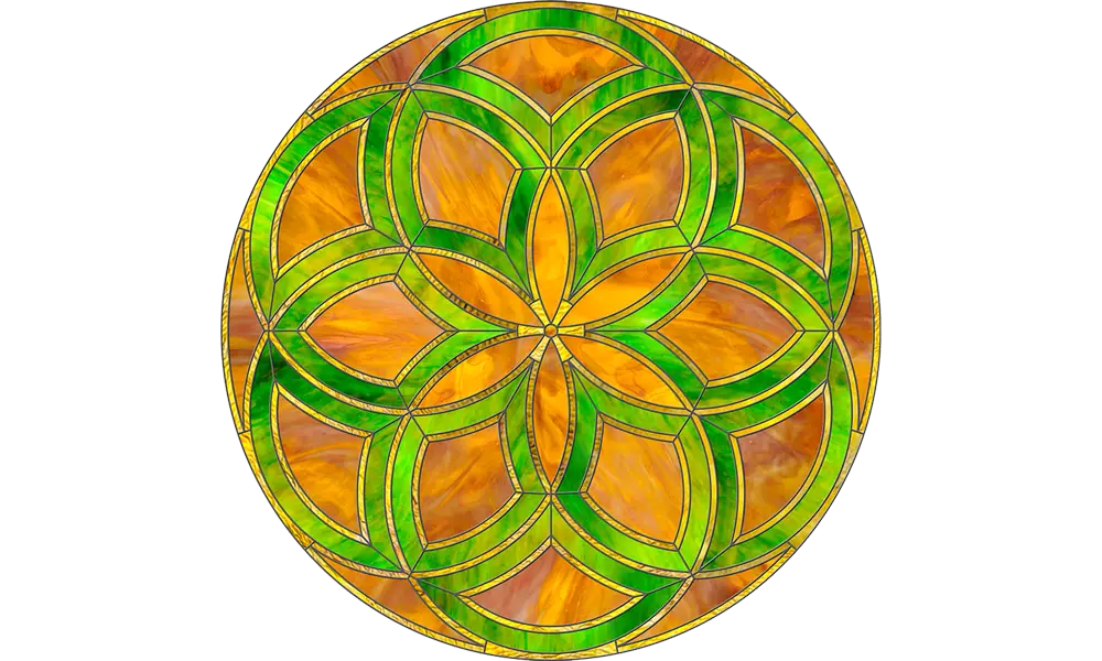 Circular Stained Glass Artwork
