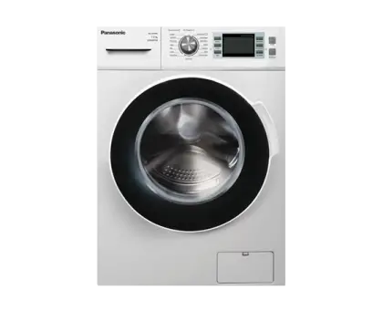Modern Compact Washer with Black Door