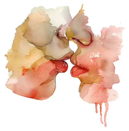 Watercolor Kiss