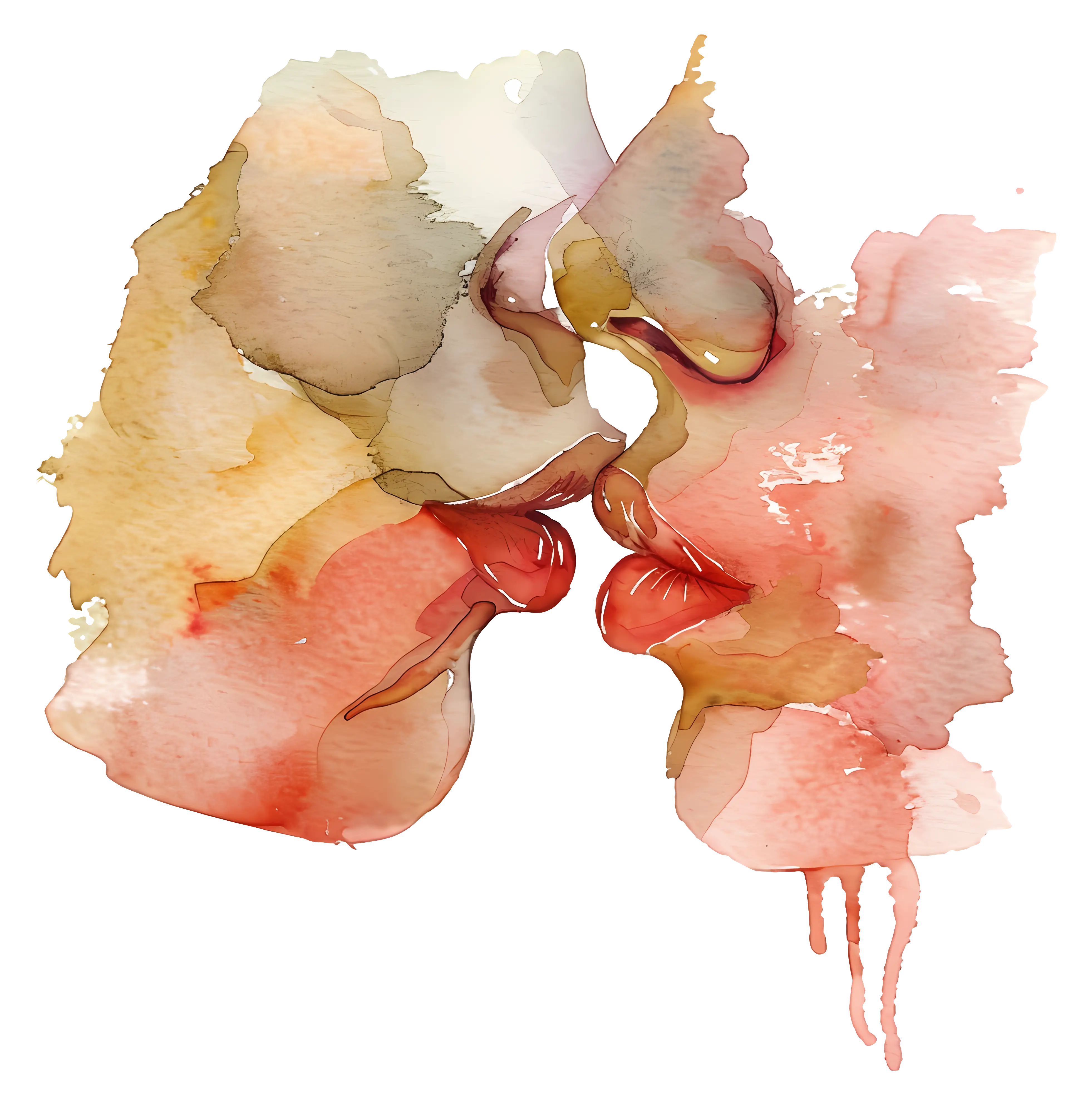 Watercolor Kiss