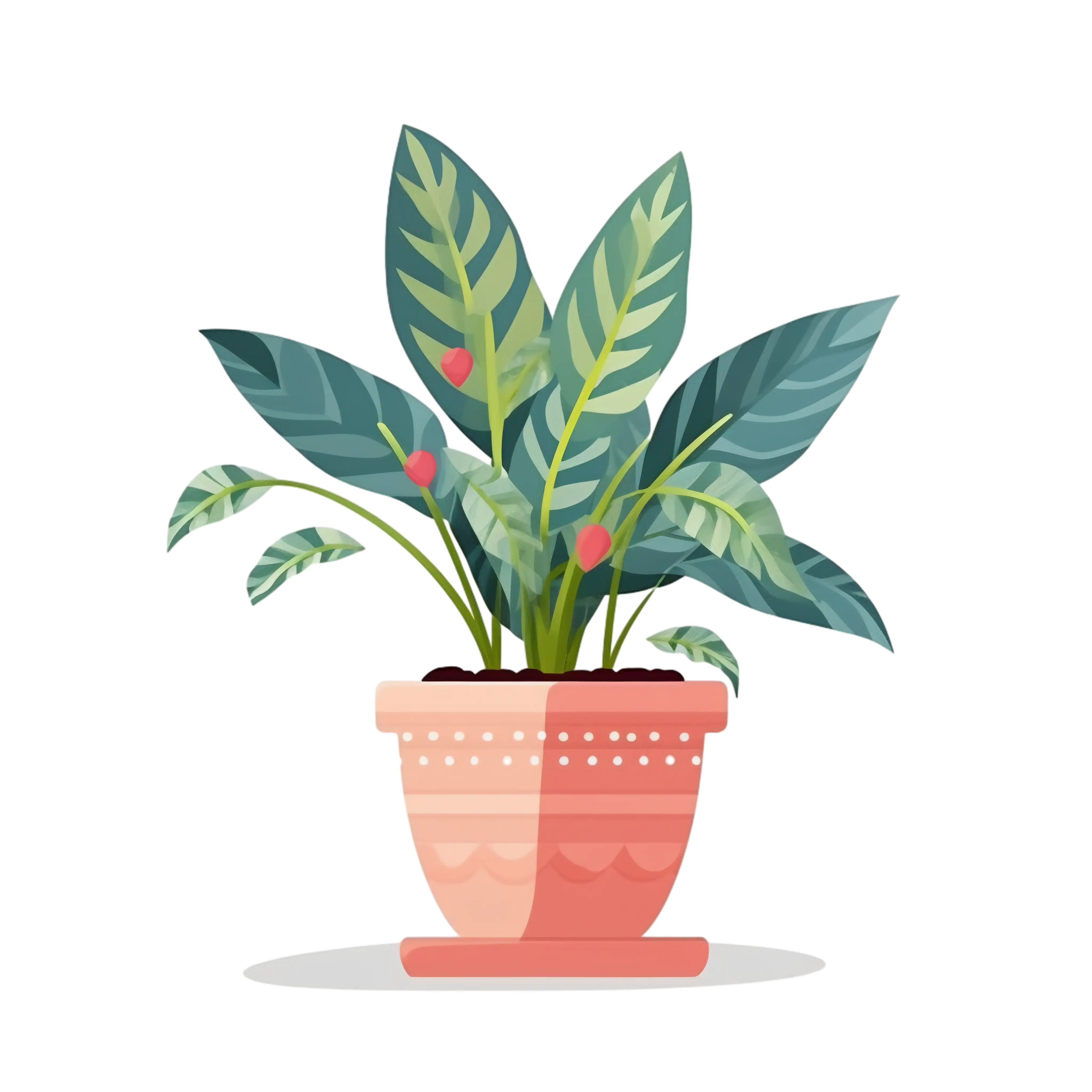 Potted Decorative Plant Illustration