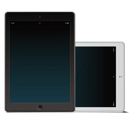 Black and White Tablet Device Icon