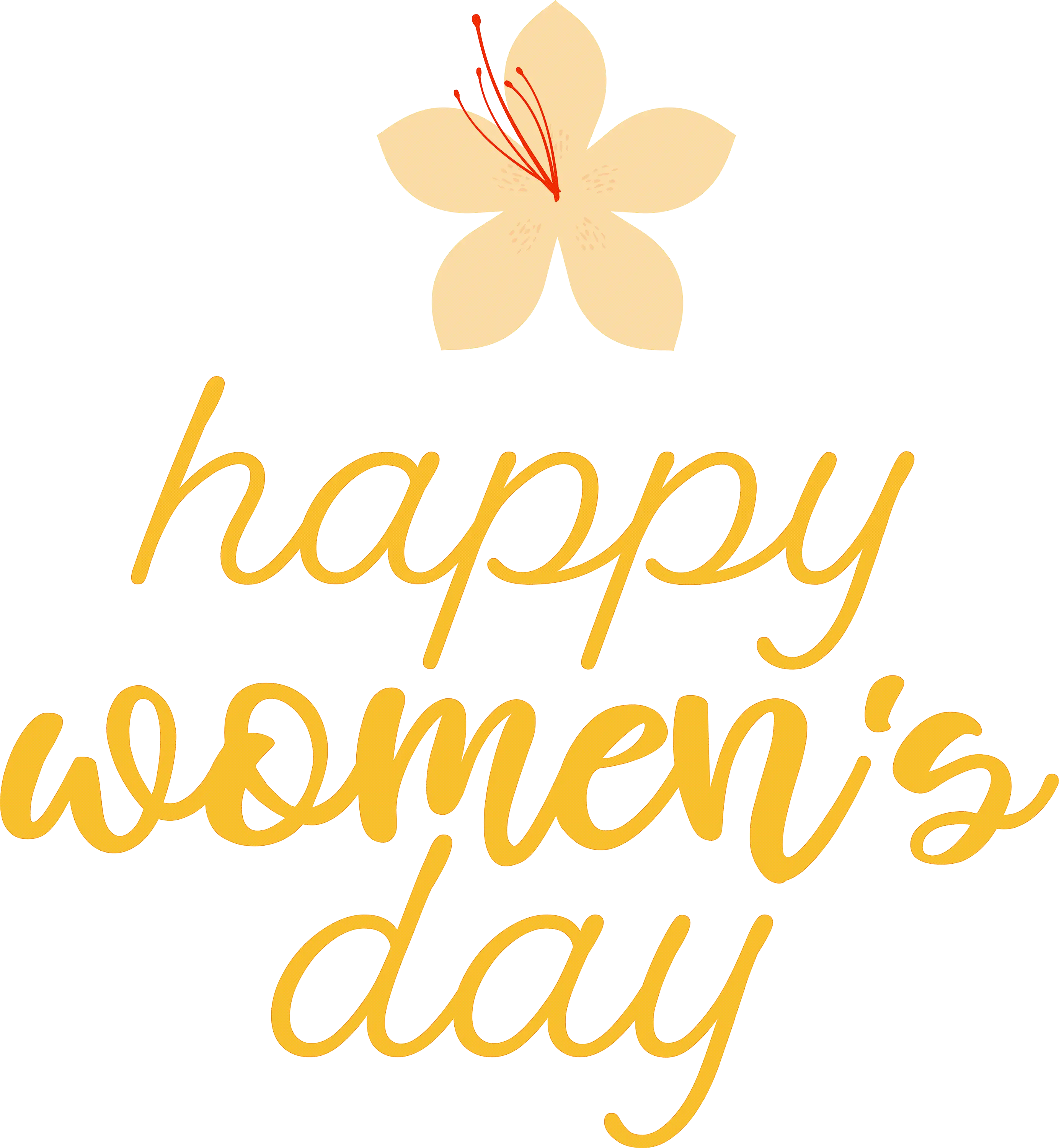 Happy Women's Day Design with Yellow Flower