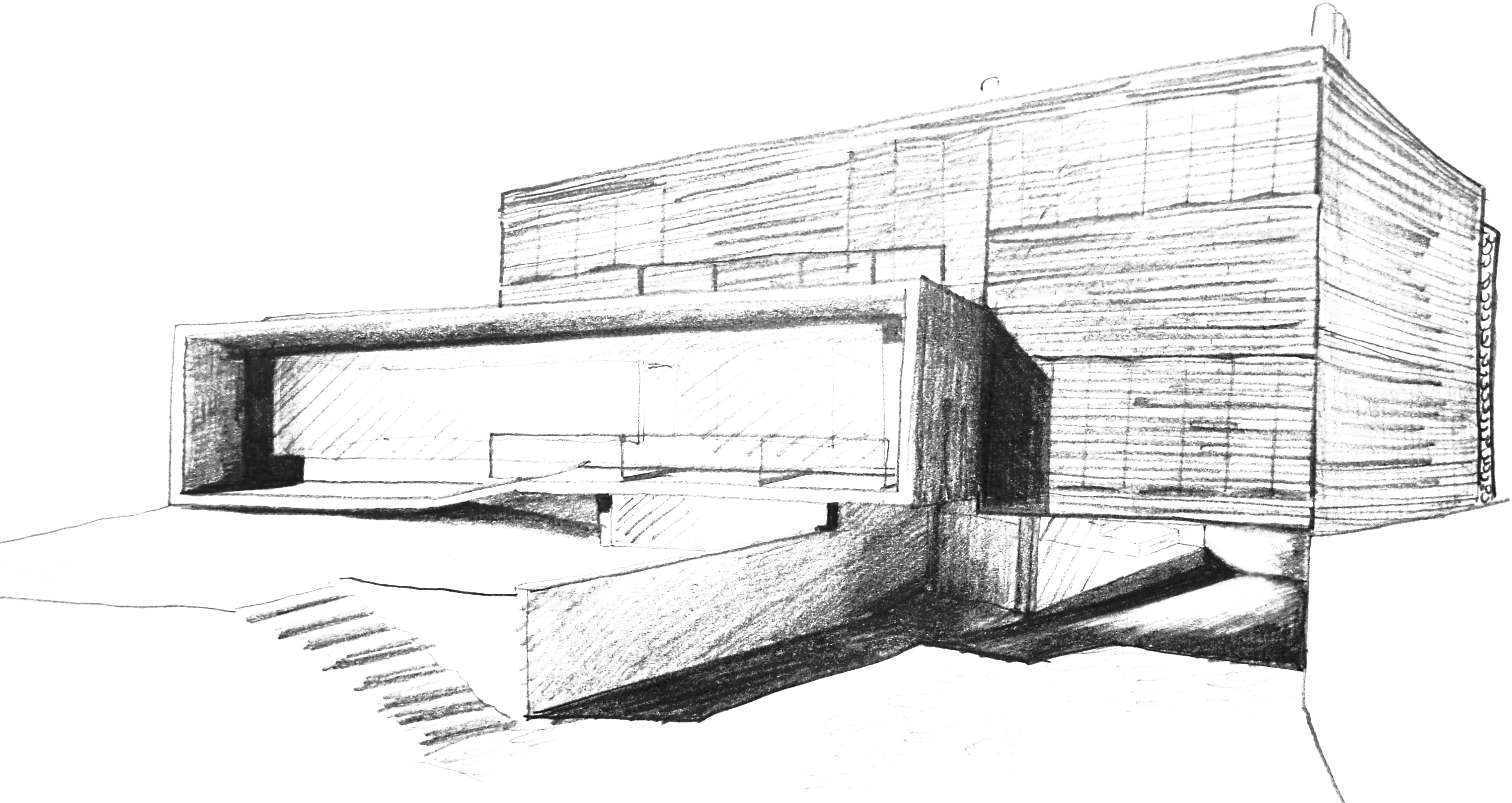 Modern Architectural Sketch Drawing