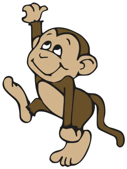 Playful Cartoon Monkey