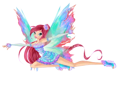 Colorful Fairy Character with Wings
