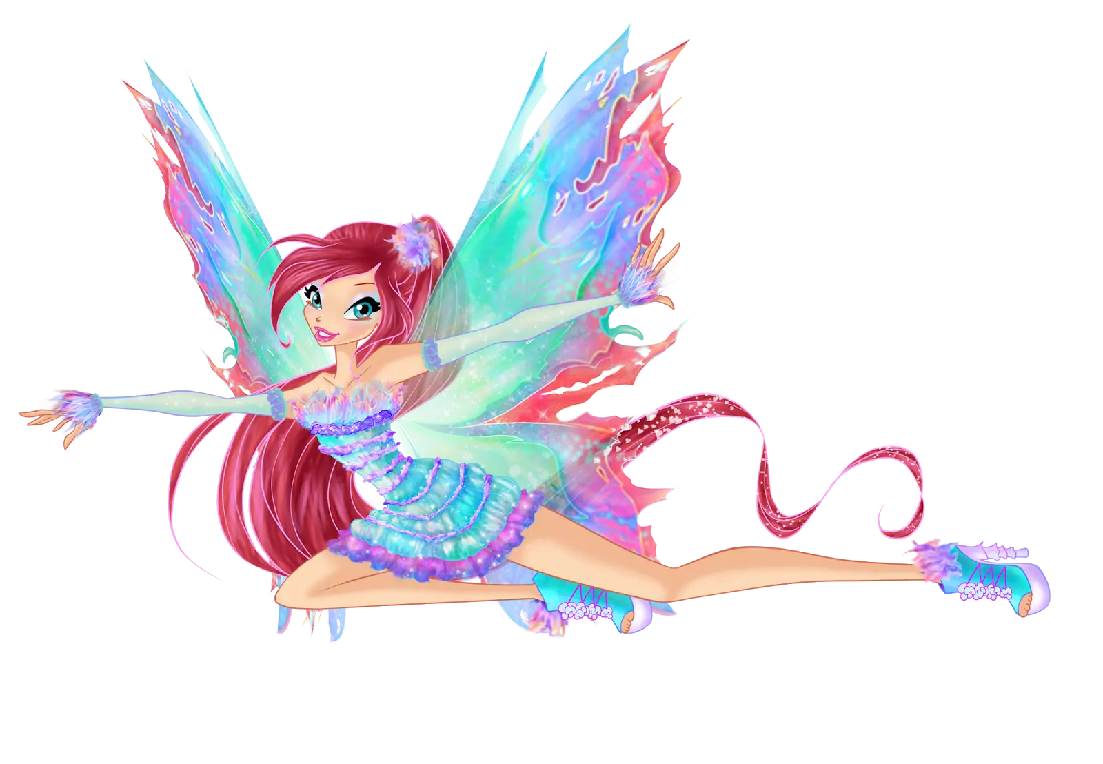 Colorful Fairy Character with Wings