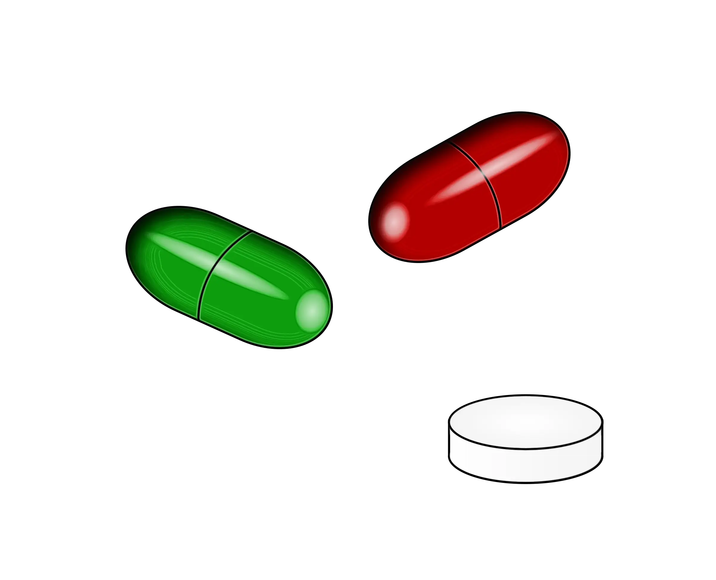 Colorful Capsules and a Tablet Illustration