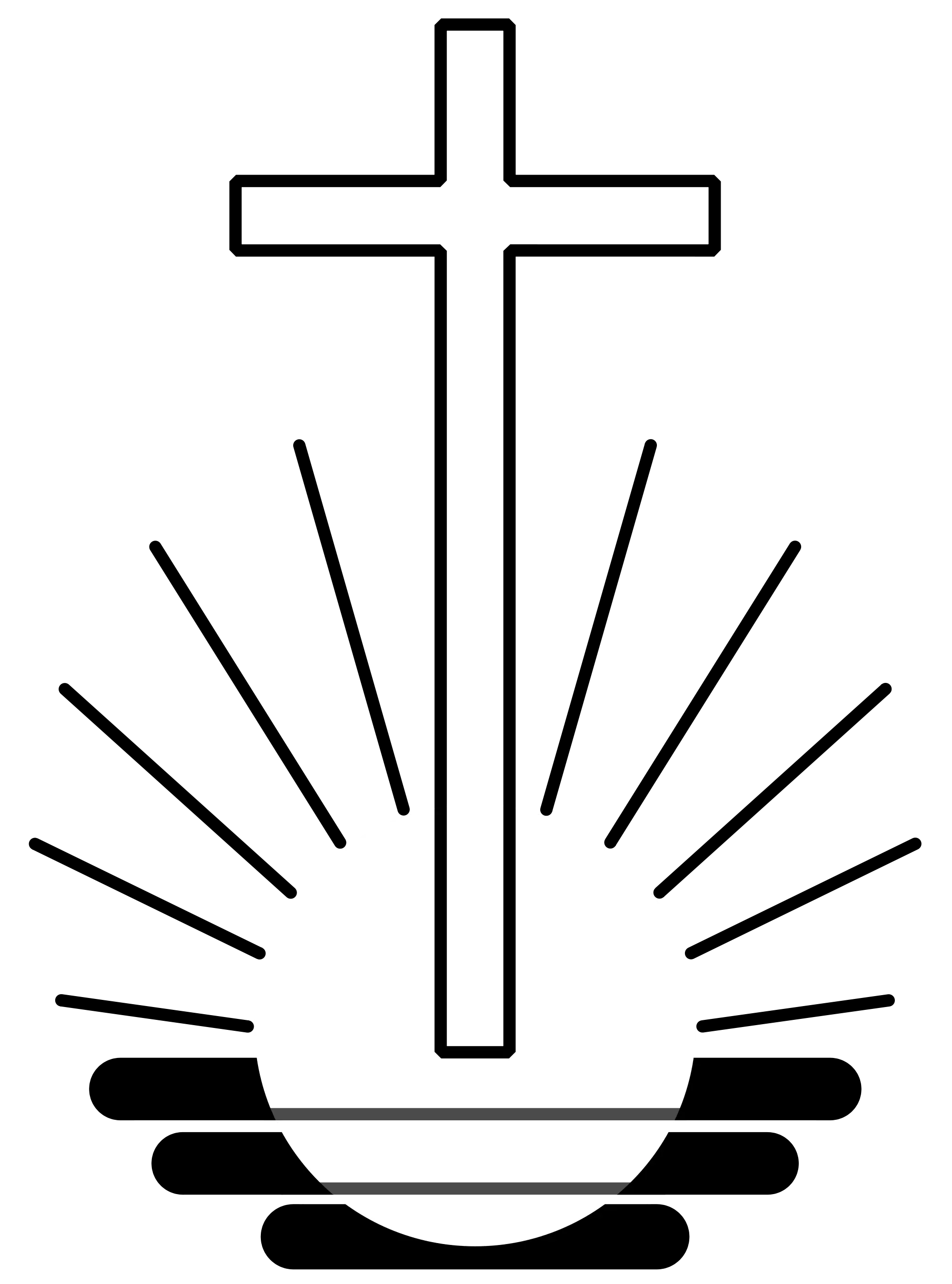 Cross and Sun Religious Symbol