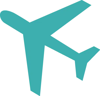 Teal Airplane Icon