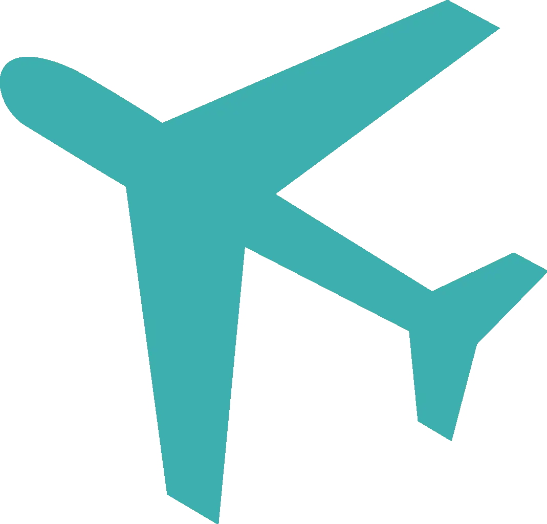 Teal Airplane Icon