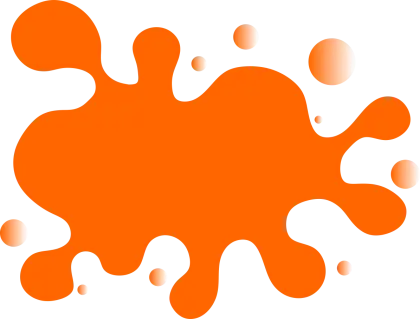 Abstract Orange Paint Splatter Design