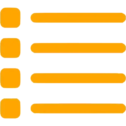 Yellow List Icon for UI Design