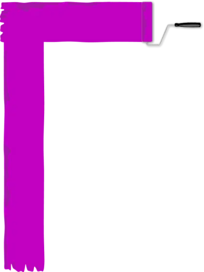 Purple Paint Roller Stroke Illustration