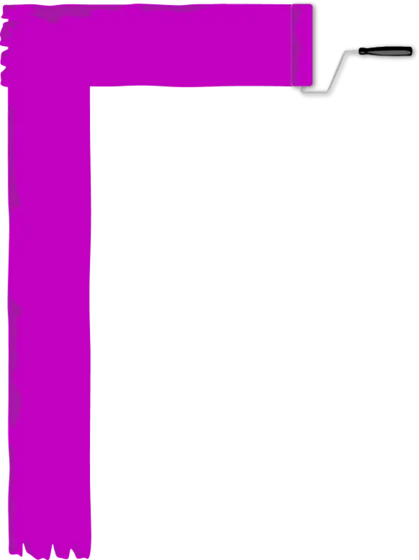 Purple Paint Roller Stroke Illustration