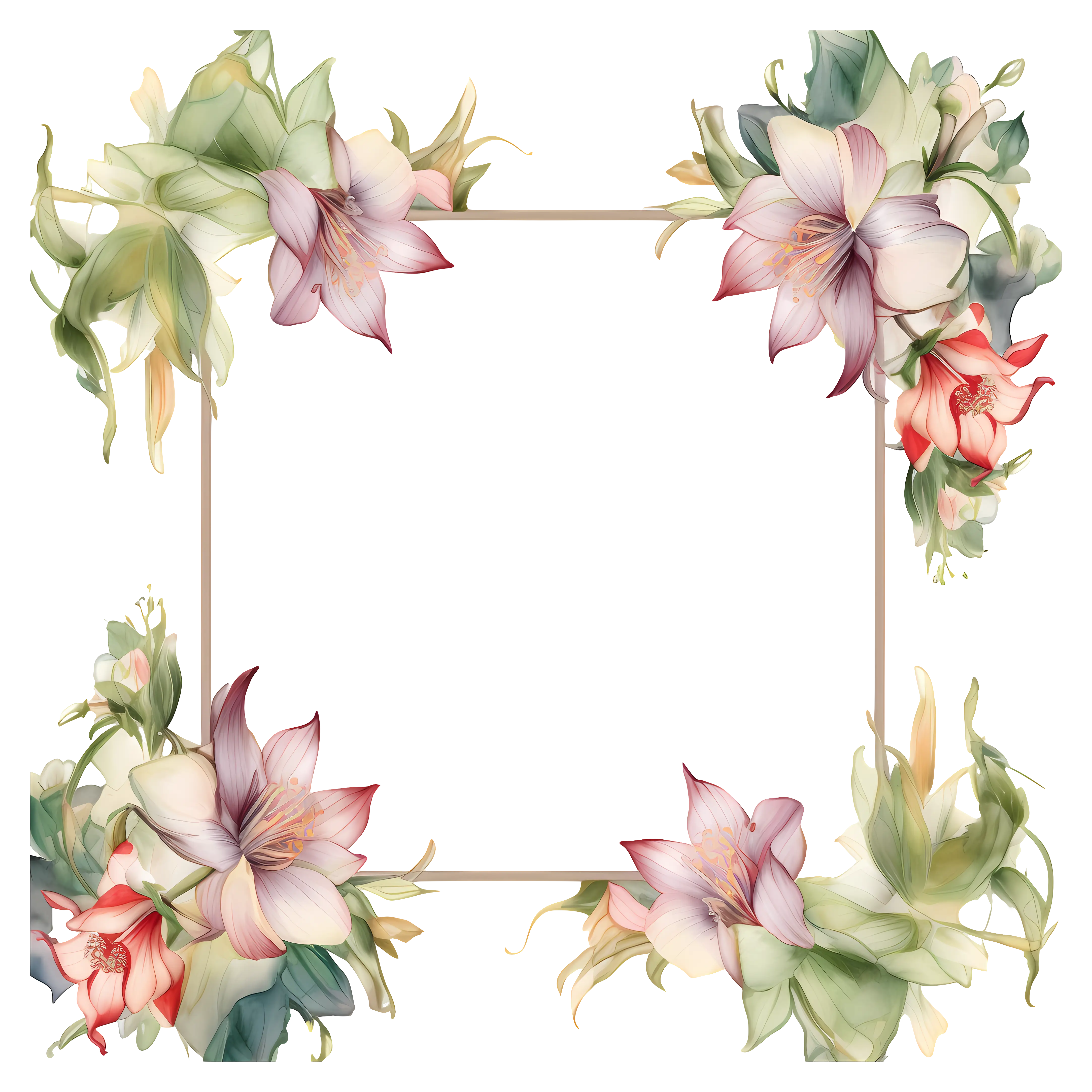 Beautiful Floral Frame