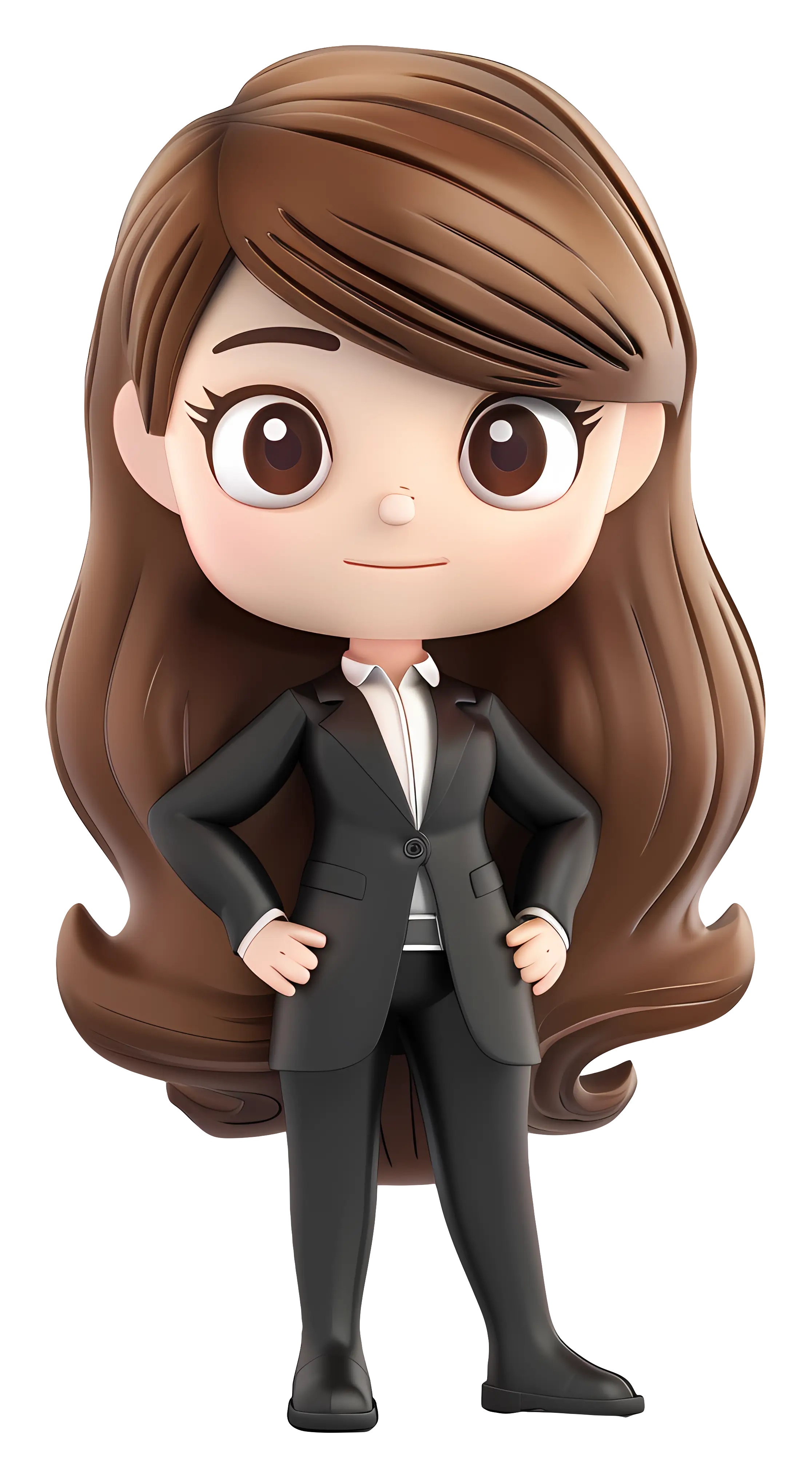 Businesswoman Cartoon Character in a Suit