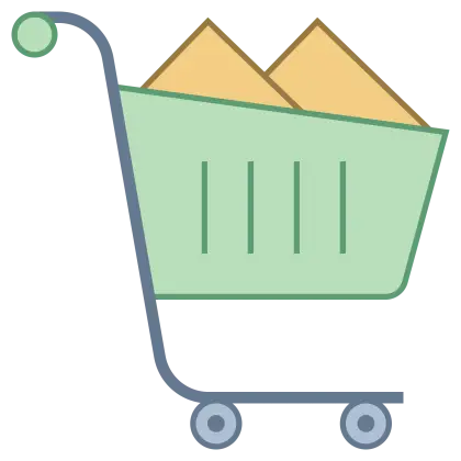 Shopping Cart Icon with Items