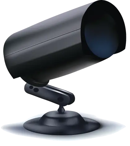 Black Security Camera for Monitoring