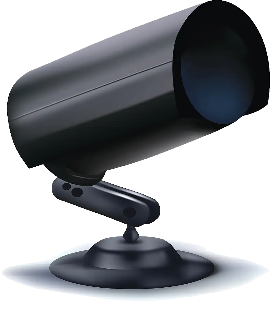 Black Security Camera for Monitoring