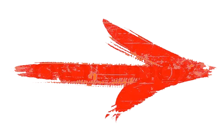 Red Right Arrow Brush Stroke
