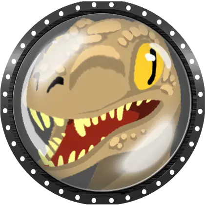 Smiling Dinosaur in a Circle
