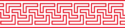 Red Maze Border Pattern