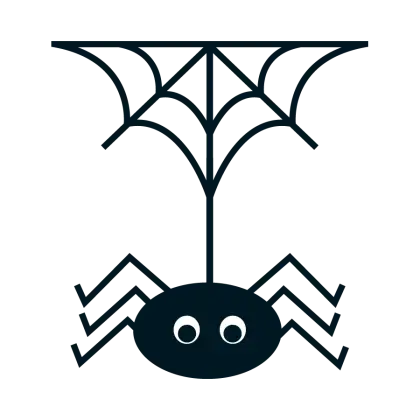 Black Spider with Web