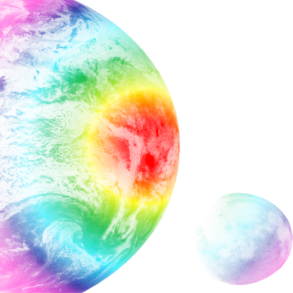 Abstract Colorful Planet Art