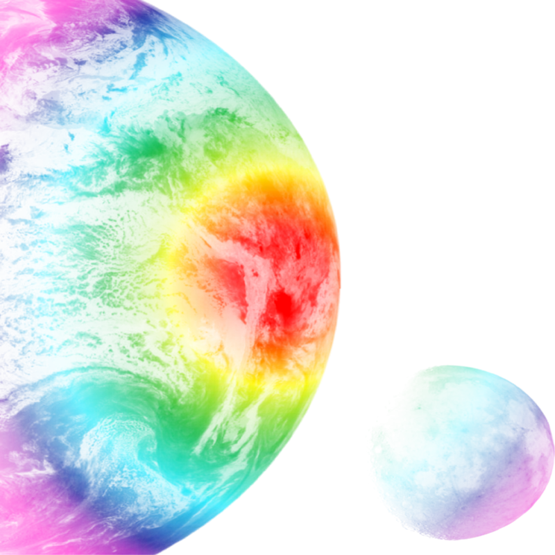 Abstract Colorful Planet Art