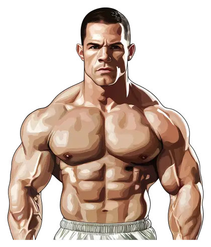 Strong Muscular Man Illustration
