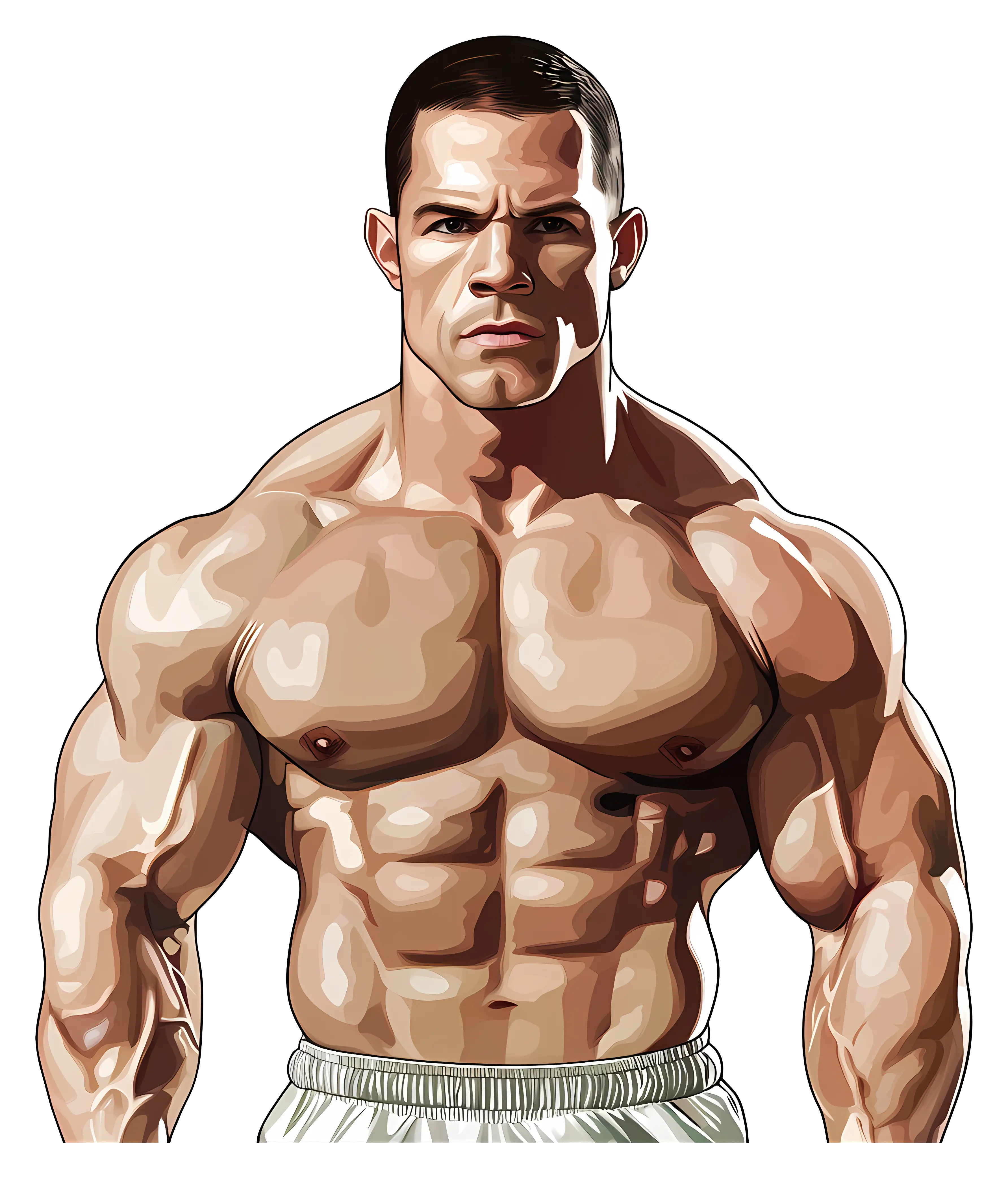 Strong Muscular Man Illustration