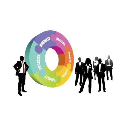 Business People with Circular Chart