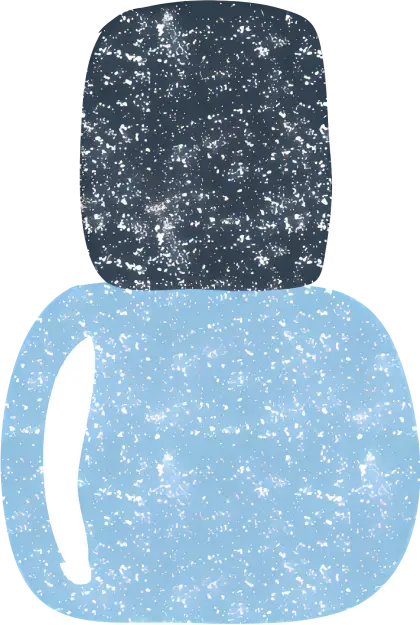 Blue Glitter Nail Polish Bottle Design
