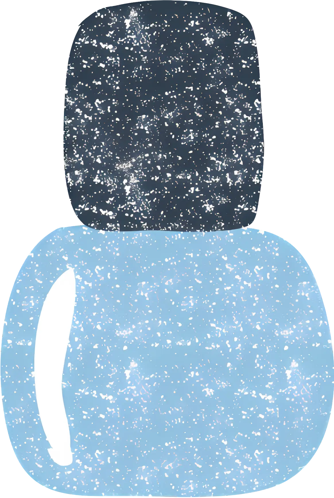Blue Glitter Nail Polish Bottle Design