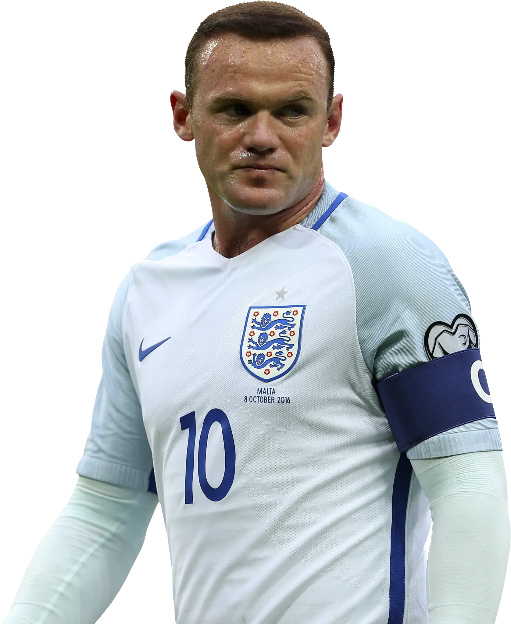 Soccer Player in England Jersey