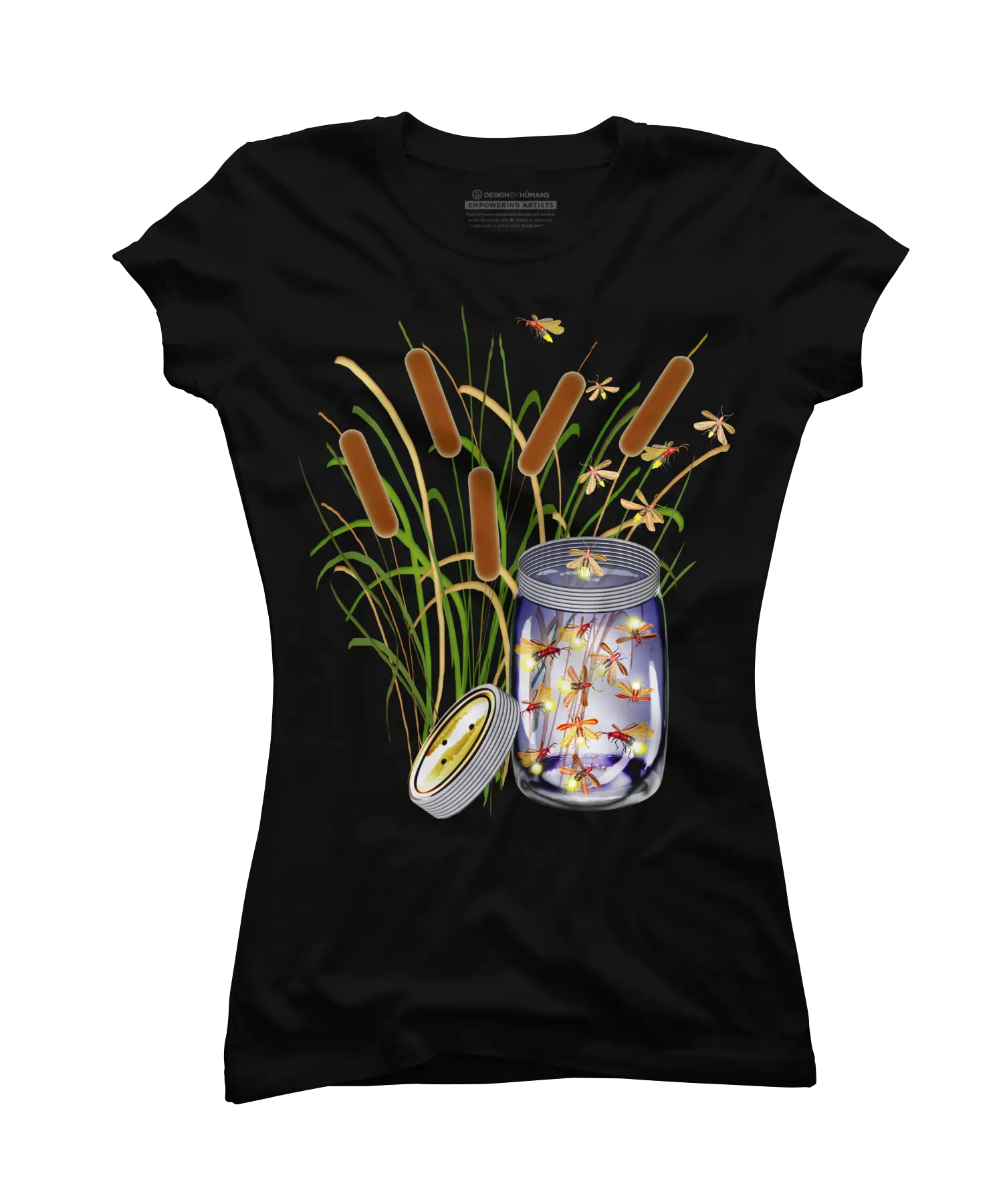 Fireflies in Jar T-Shirt Design
