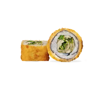 Crispy Fried Sushi Roll with a Stuffed Center