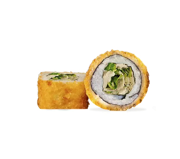 Crispy Fried Sushi Roll with a Stuffed Center