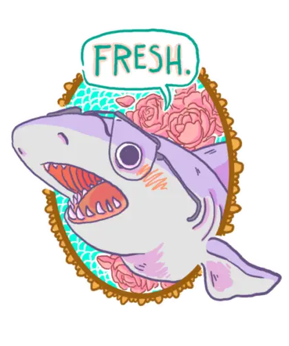 Fresh Cartoon Shark Illustration