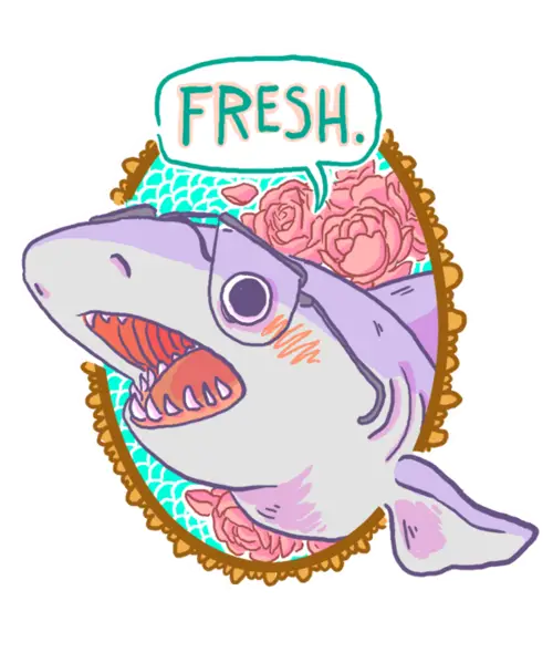 Fresh Cartoon Shark Illustration