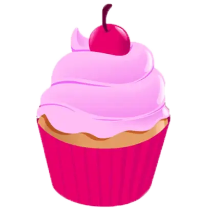 Pink Cupcake with Cherry on Top