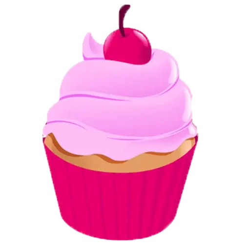 Pink Cupcake with Cherry on Top